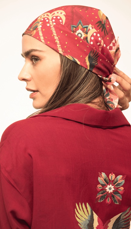 Mascada Estampada Spiriti Colorati , Colección Limoncello - Bari, los mejores trajes de baño y Bikinis. Diseño y tecnología juntos.