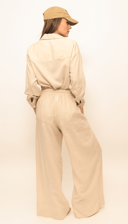 Pantalón Arena de Lino, Colección Limoncello - Bari, los mejores trajes de baño y Bikinis. Diseño y tecnología juntos.