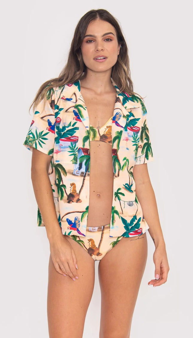 Camisa Isla Caribe Estampada Vibra Bonita - Bari, los mejores trajes de baño y Bikinis. Diseño y tecnología juntos.