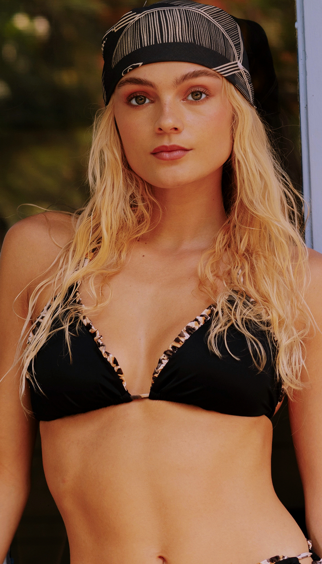 Top de Bikini Jaguar Notte, Colección Limoncello