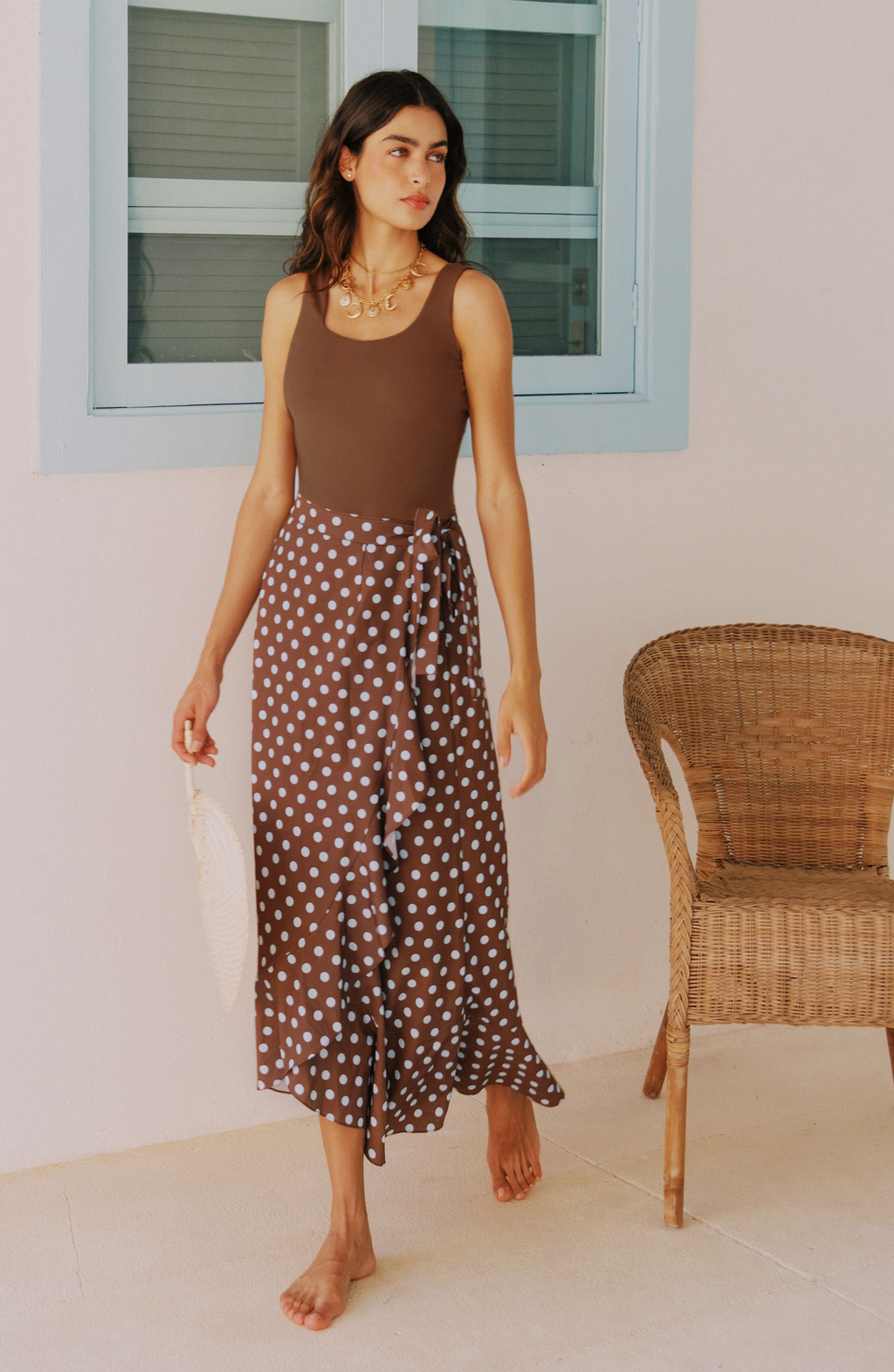 Conjunto Blusa y Falda Polka Dots , Colección ODISEA