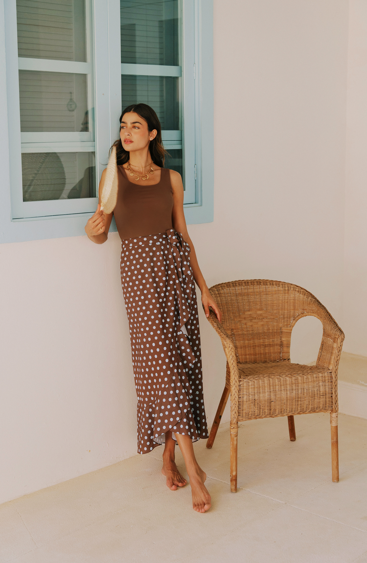 Conjunto Blusa y Falda Polka Dots , Colección ODISEA