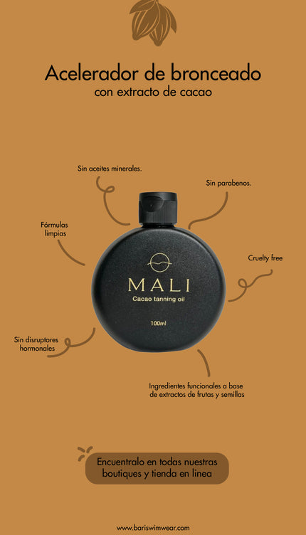 Acelerador de bronceador Cacao Tanning Oil