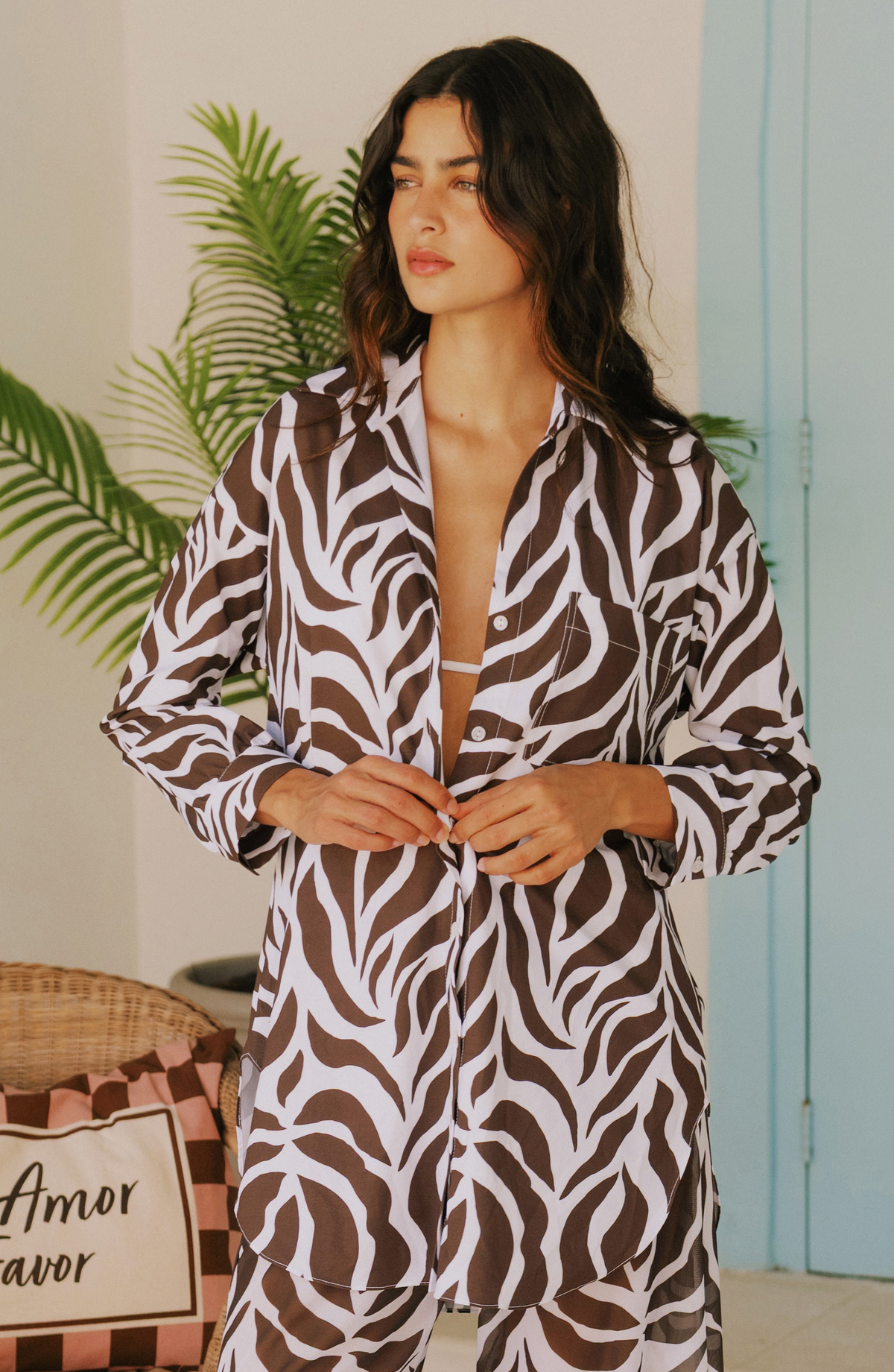 Camisa Manga Larga Animal Print, Colección ODISEA