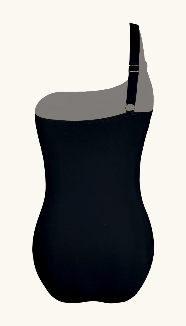 Midnight Control One-Shoulder Full Swimsuit, Alma Frutal Collection