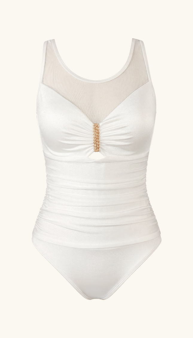 Traje de Baño Completo Control Abdominal Cloud Dancer, Colección ODISEA