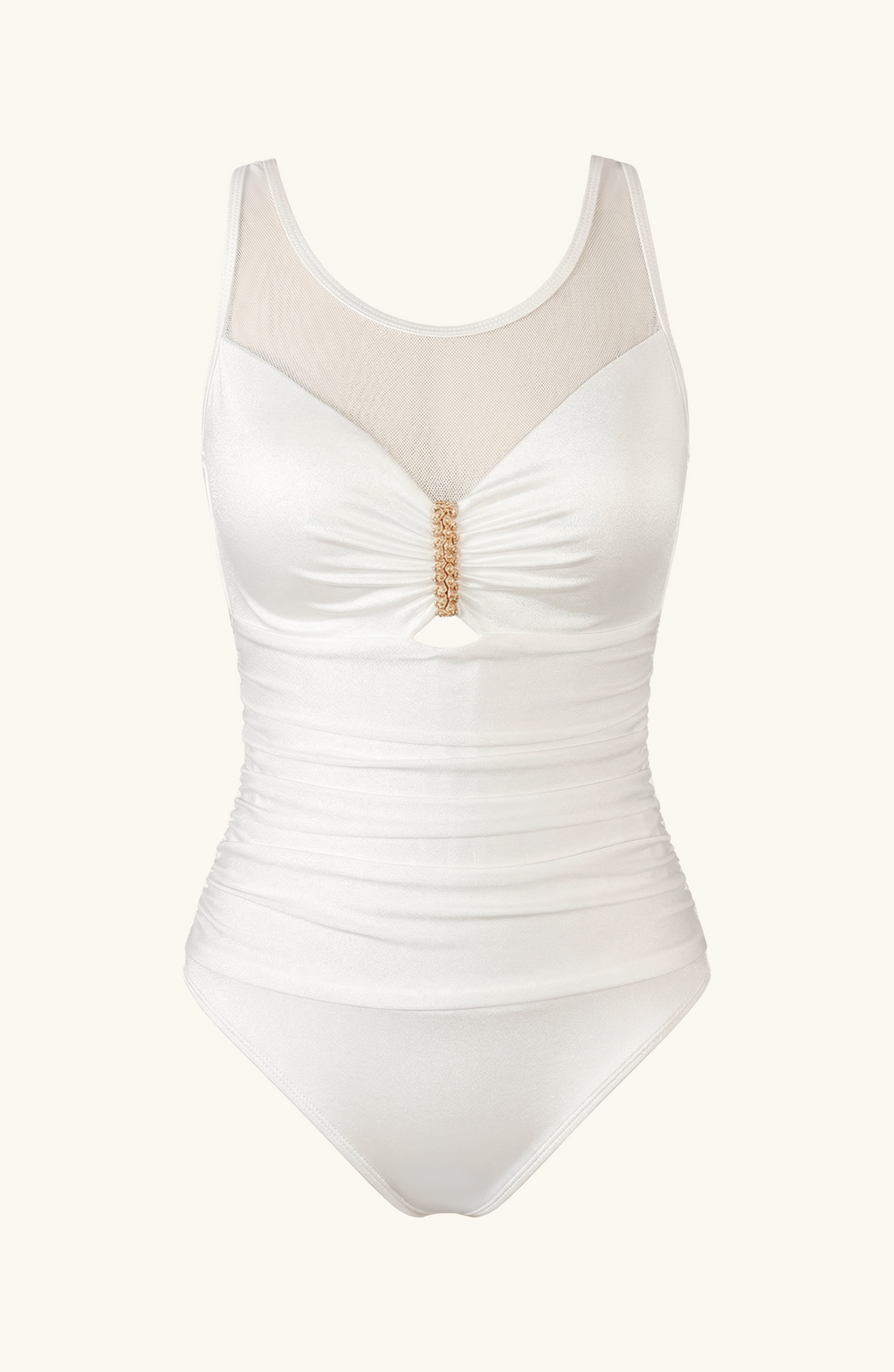 Traje de Baño Completo Control Abdominal Cloud Dancer, Colección ODISEA