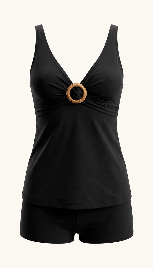 Tankini Negro con Short, Colección Alquimia