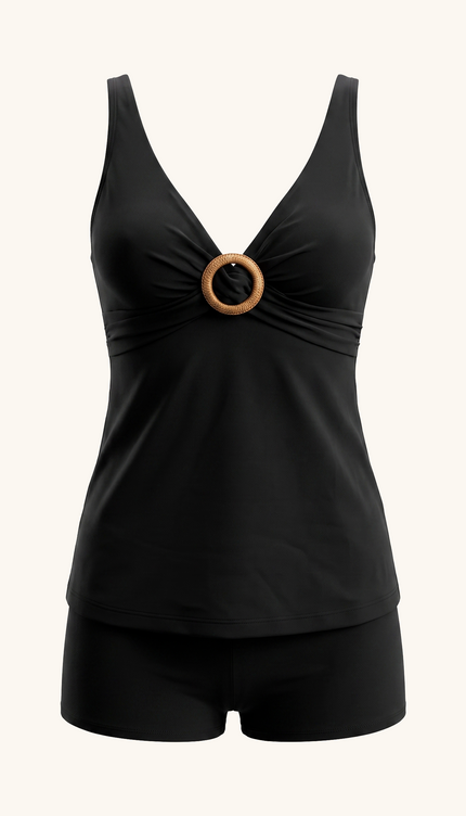 Black Tankini with Shorts, Alquimia Collection
