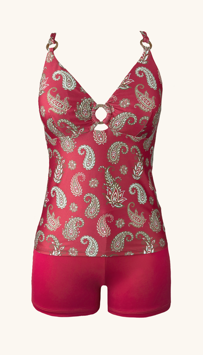 Paisley Print Tankini with Shorts, ODYSSEY Collection