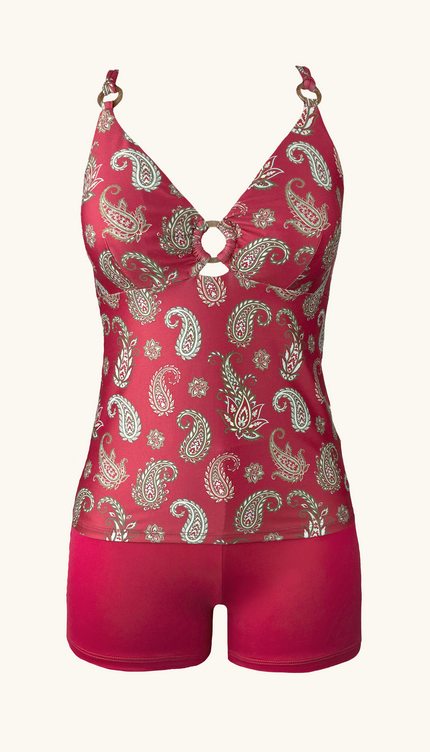 Paisley Print Tankini with Shorts, ODYSSEY Collection