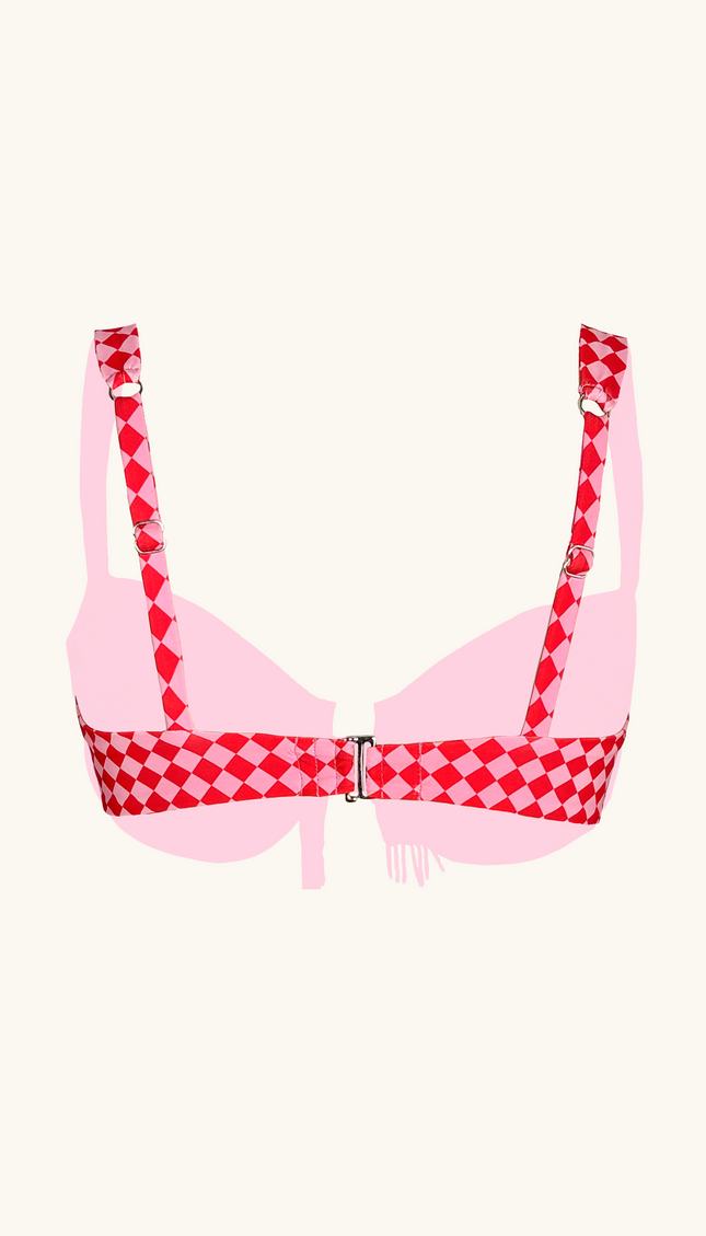 Top de Bikini Cuadros, Colección Alma Frutal