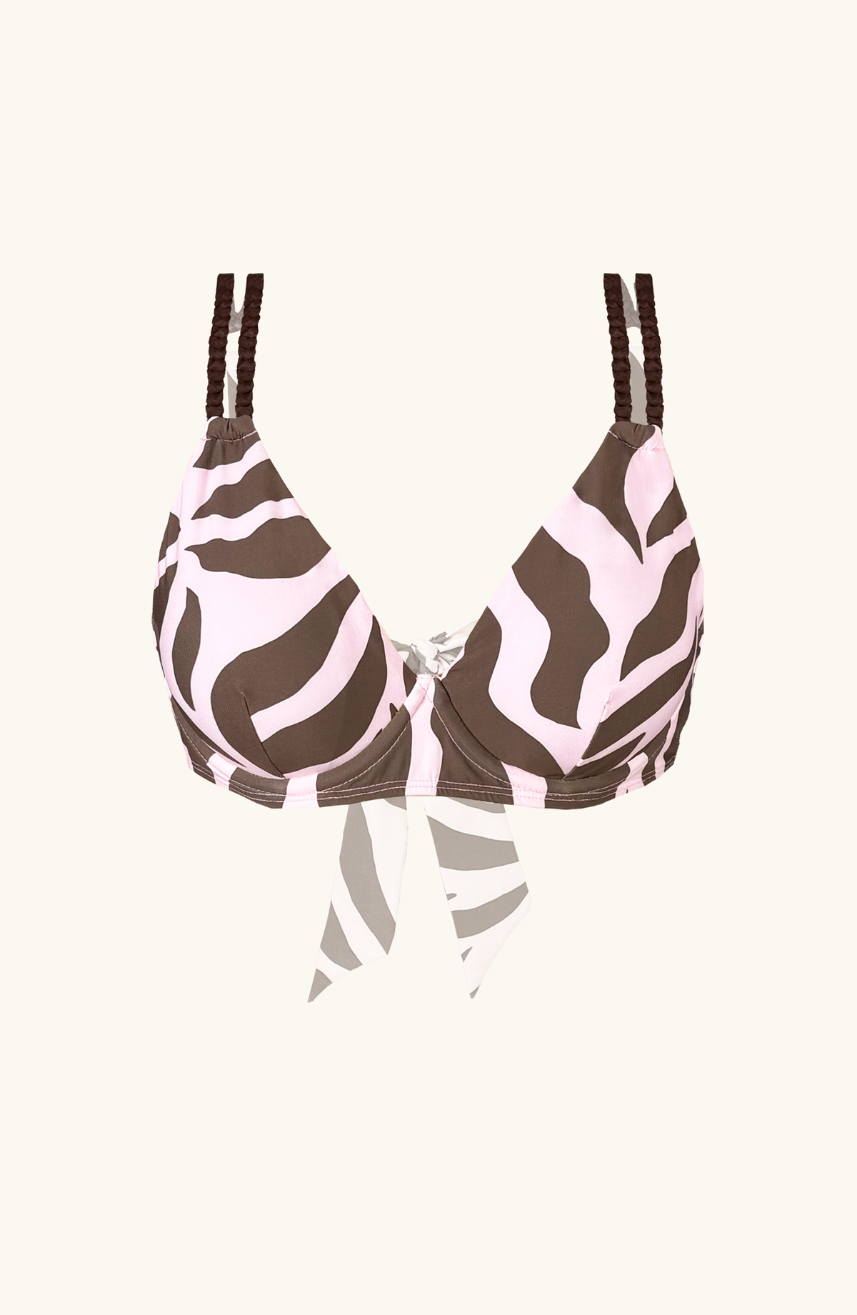 Top de Bikini Animal Print Rosa, Colección ODISEA