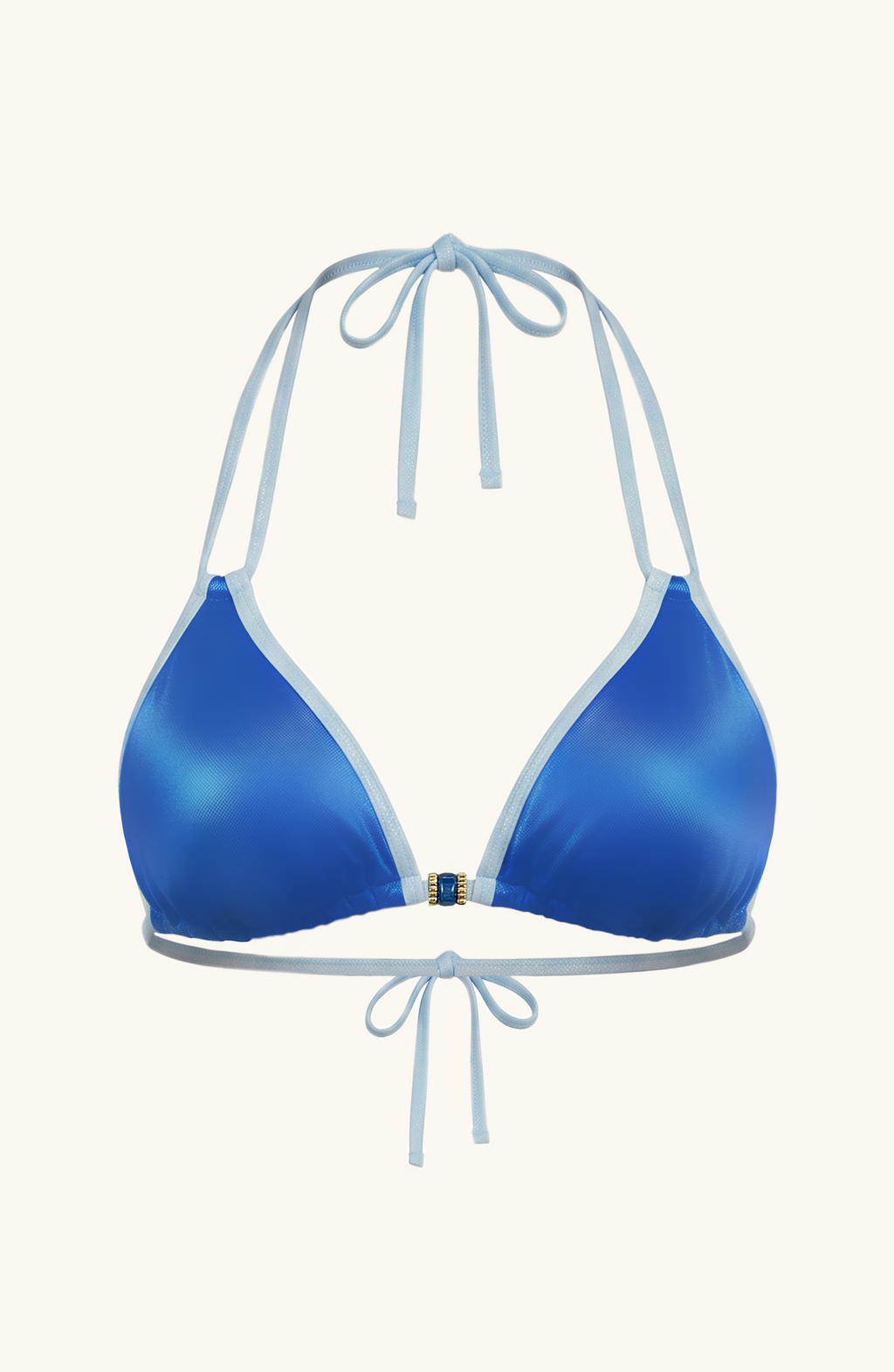 Top de Bikini Azul triangular , Colección Alquimia
