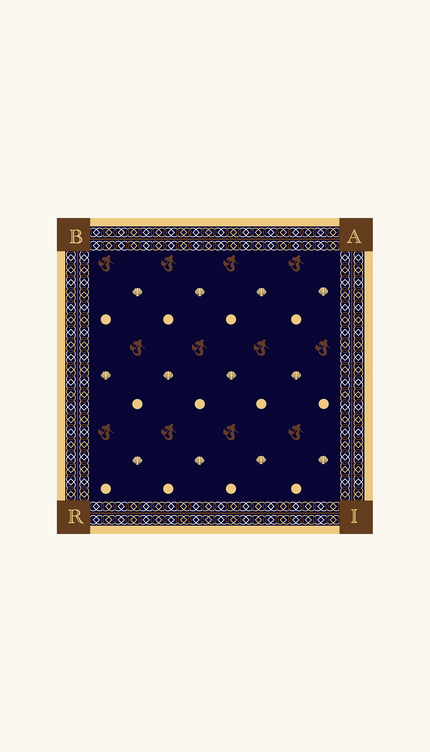 Mascada Estampada Nautical Knots, Colección Alma Frutal