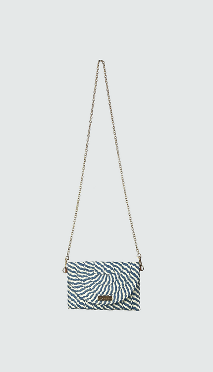 Bolsa de Mano Mimbre Multicolor Pequeña con Cadena
