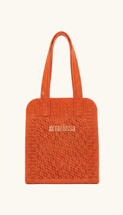 Bolsa de Playa Transparente Naranja Melissa