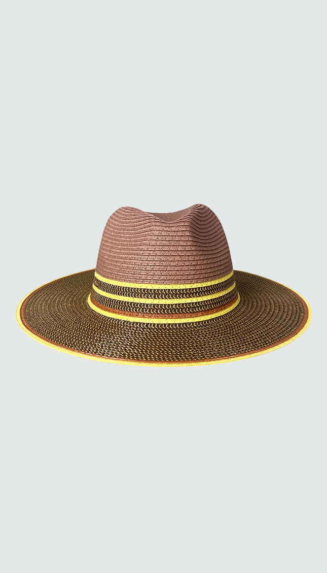 Pink/Brown Short Brim Hat