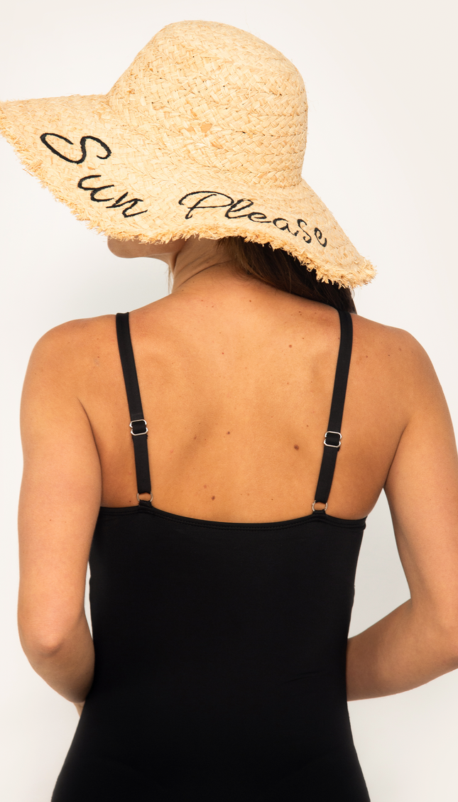 Beige "Sun Please" Hat