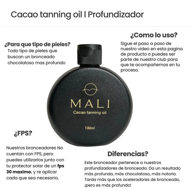 Acelerador de bronceador Cacao Tanning Oil - Bari, los mejores trajes de baño y Bikinis. Diseño y tecnología juntos.