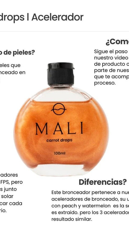 Acelerador de bronceador Carrot Drops - Bari, los mejores trajes de baño y Bikinis. Diseño y tecnología juntos.