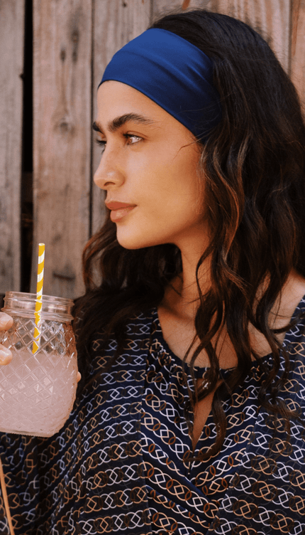 Bandana Azul, Colección Alma Frutal - Bari, los mejores trajes de baño y Bikinis. Diseño y tecnología juntos.