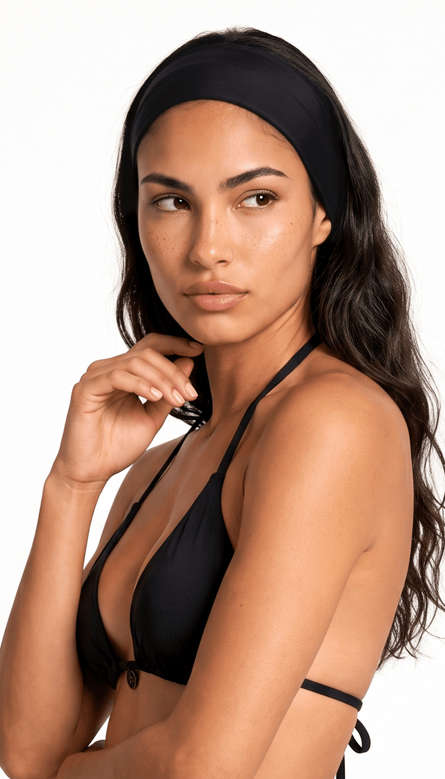 Bandana Negra, Colección Alquimia - Bari, los mejores trajes de baño y Bikinis. Diseño y tecnología juntos.