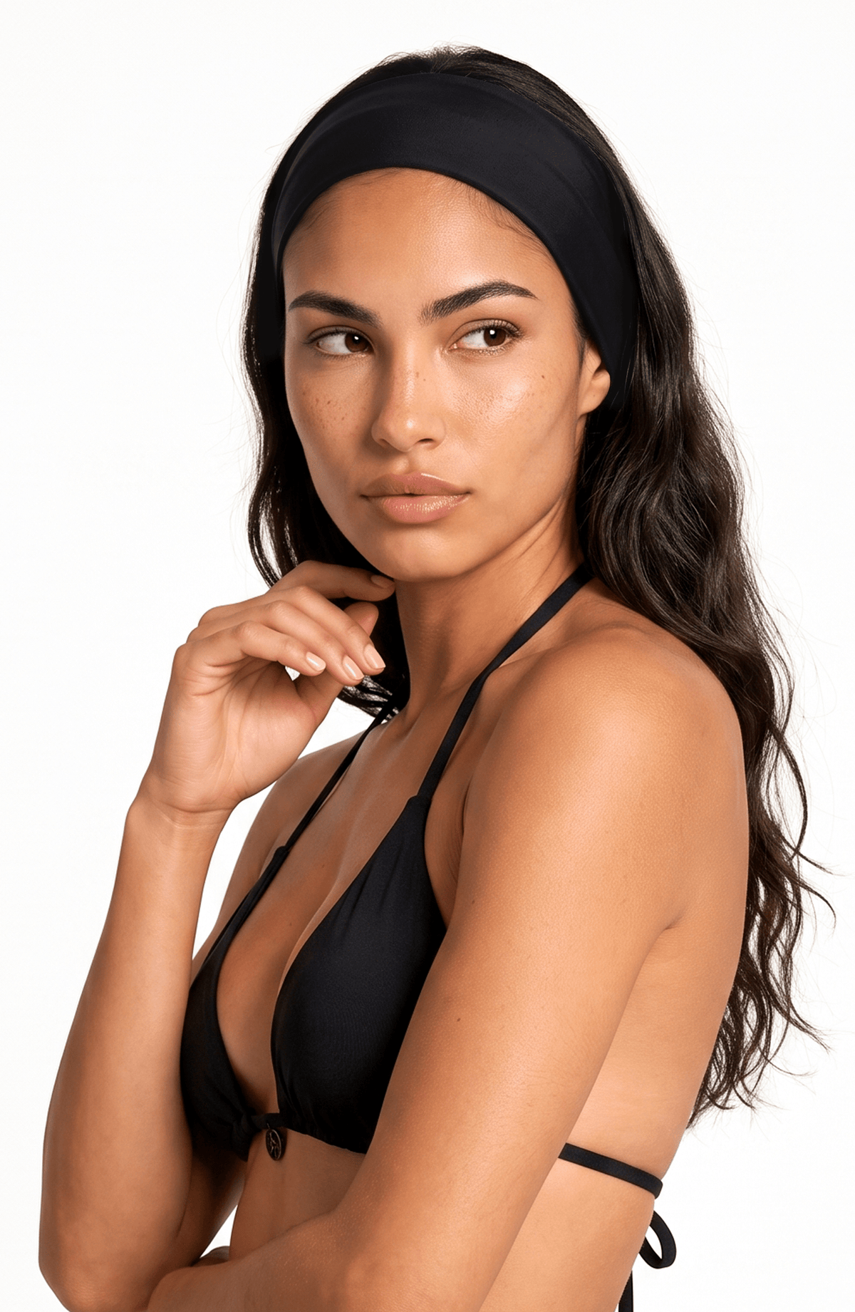 Bandana Negra, Colección Alquimia - Bari, los mejores trajes de baño y Bikinis. Diseño y tecnología juntos.
