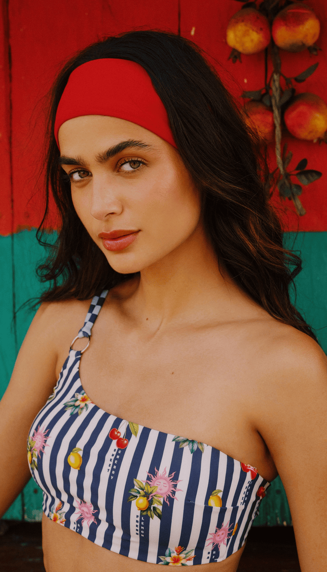 Bandana Roja, Colección Alma Frutal - Bari, los mejores trajes de baño y Bikinis. Diseño y tecnología juntos.