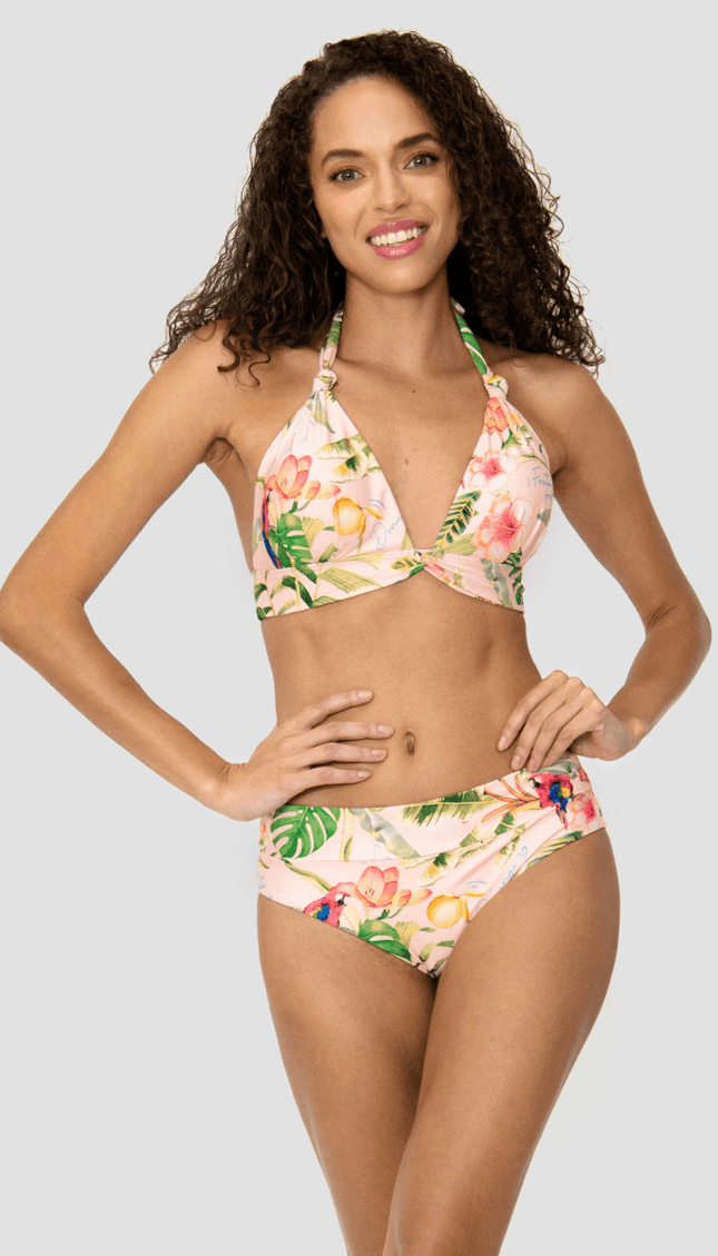 Bikini Estampado Botánico Panty Alta Aurora - Bari, los mejores trajes de baño y Bikinis. Diseño y tecnología juntos.