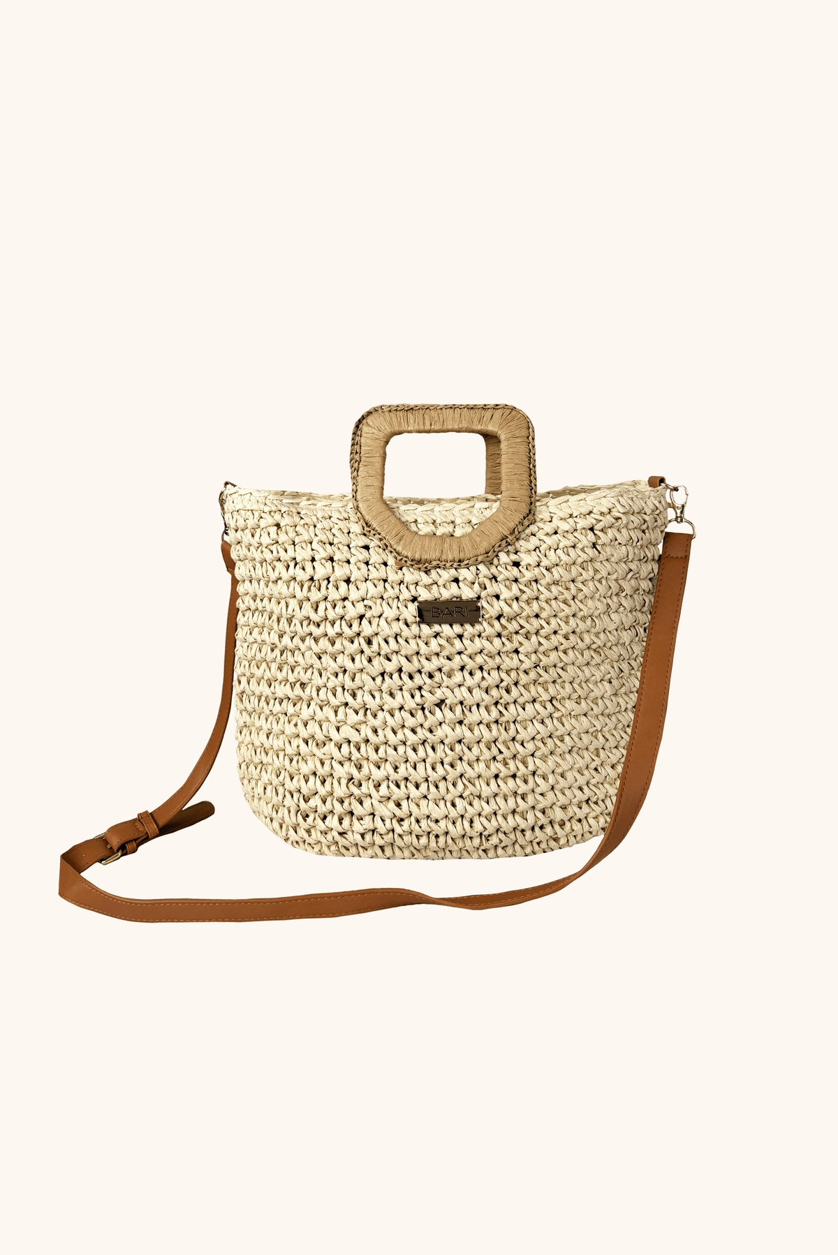 Bolsa de Playa Crema con Correa, Colección ODISEA - Bari, los mejores trajes de baño y Bikinis. Diseño y tecnología juntos.