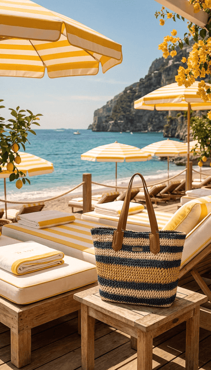 Bolsa de Playa Nautica, Colección ODISEA - Bari, los mejores trajes de baño y Bikinis. Diseño y tecnología juntos.