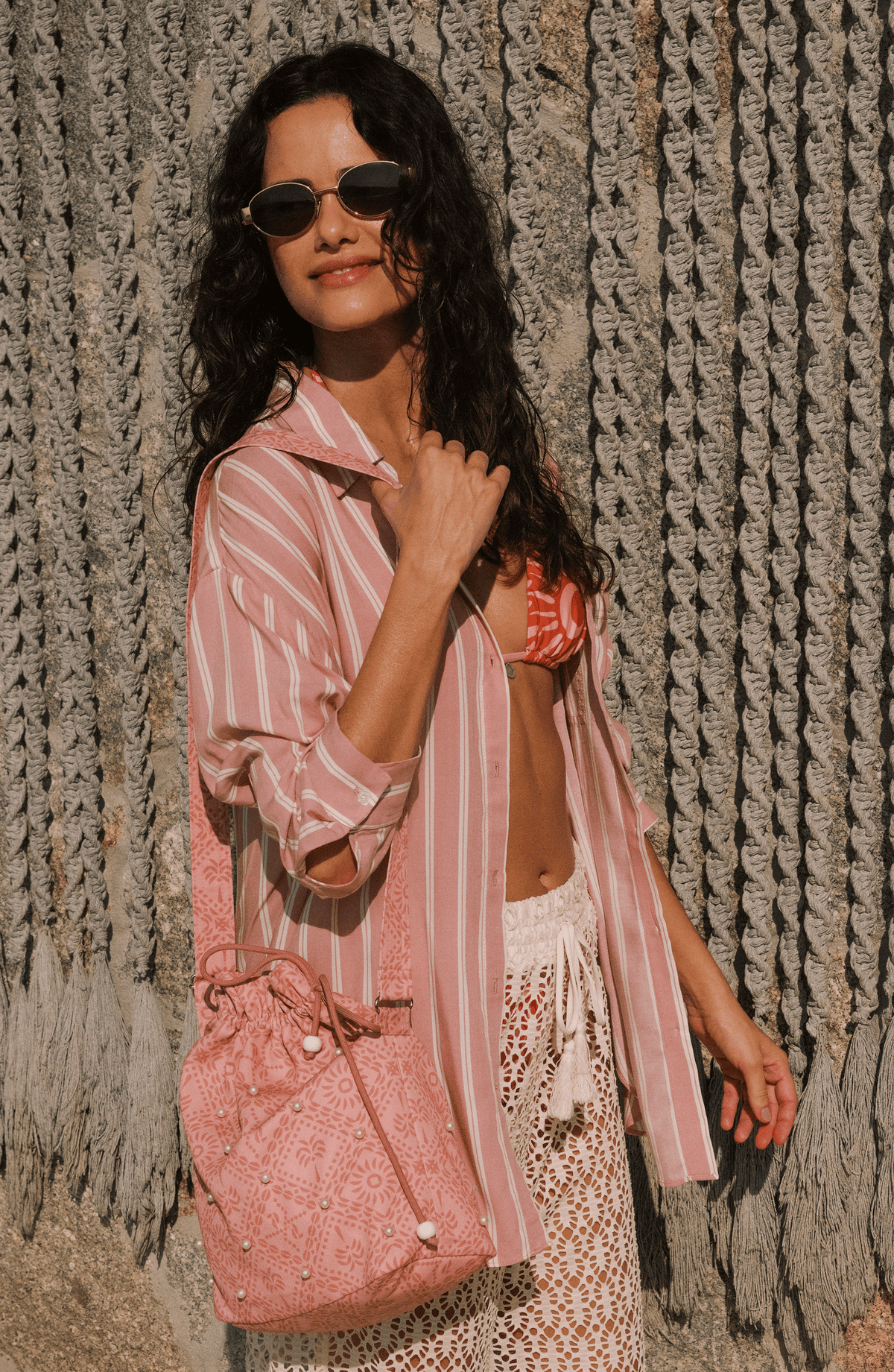 Bolsa Estampada Perlas, Colección Limoncello - Bari, los mejores trajes de baño y Bikinis. Diseño y tecnología juntos.