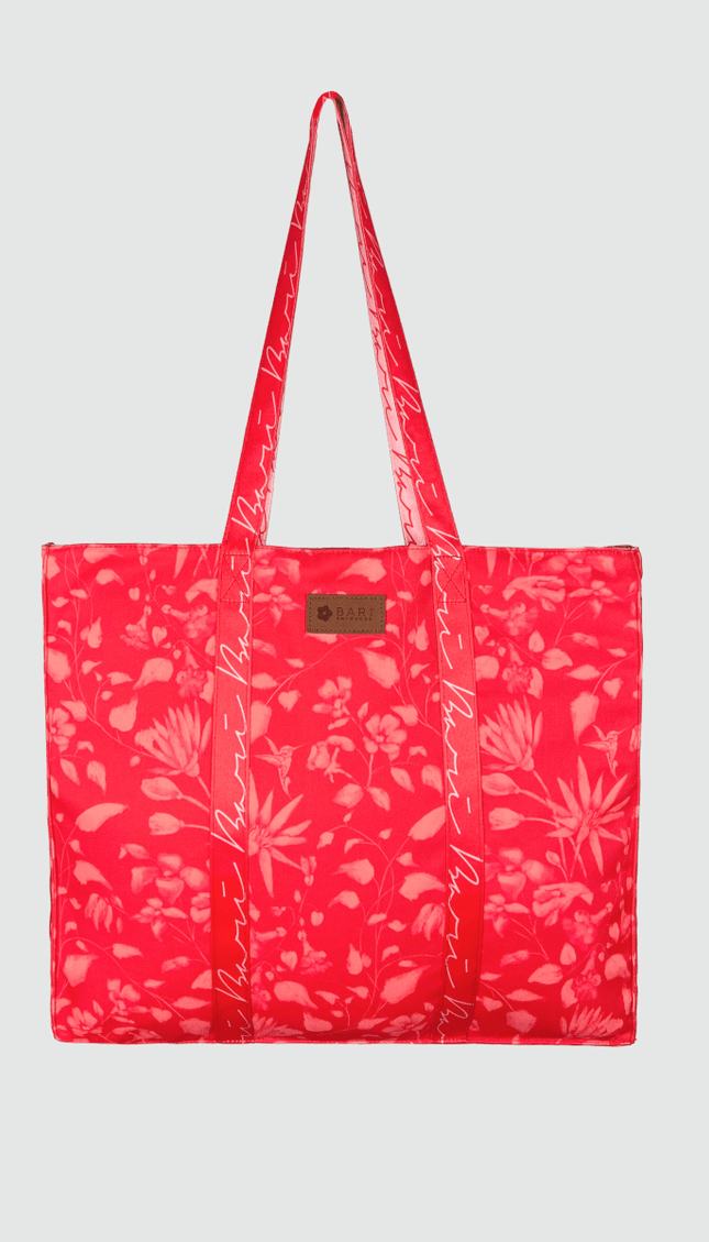 Bolsa Reversible Estampado Floral Bailando Entre Palmas - Bari, los mejores trajes de baño y Bikinis. Diseño y tecnología juntos.