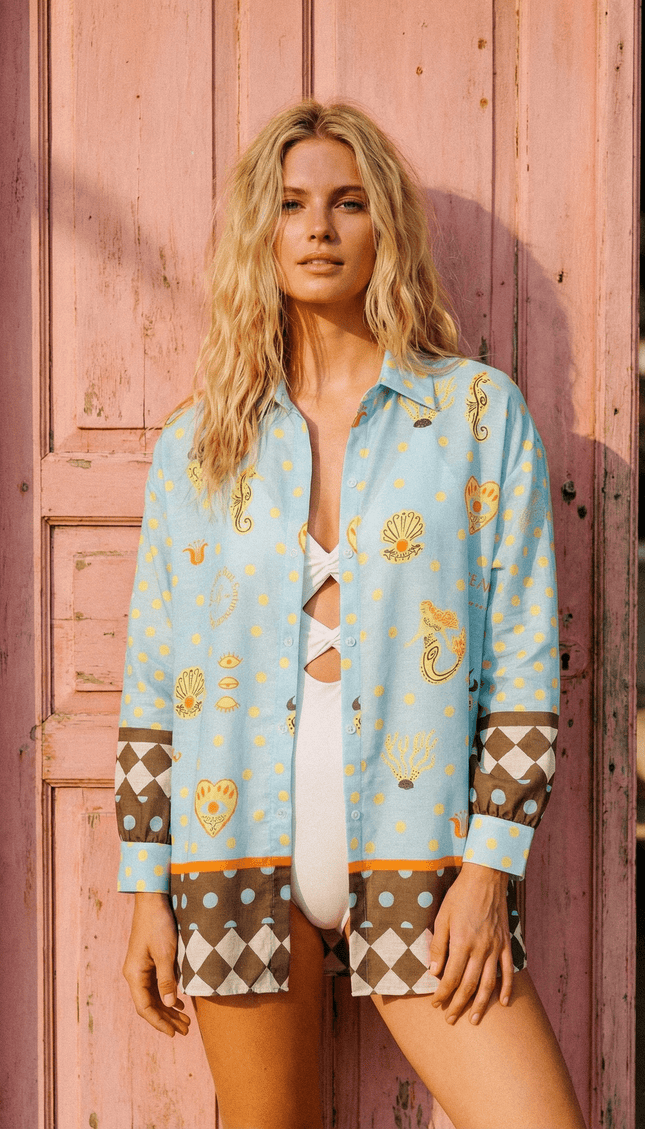 Camisa Manga Larga Campirana, Colección ODISEA - Bari, los mejores trajes de baño y Bikinis. Diseño y tecnología juntos.