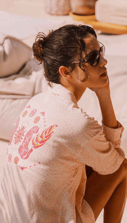 Camisa Manga Larga Estampado Jaguares, Colección Pacifico de Bari Swimwear - Bari, los mejores trajes de baño y Bikinis. Diseño y tecnología juntos.