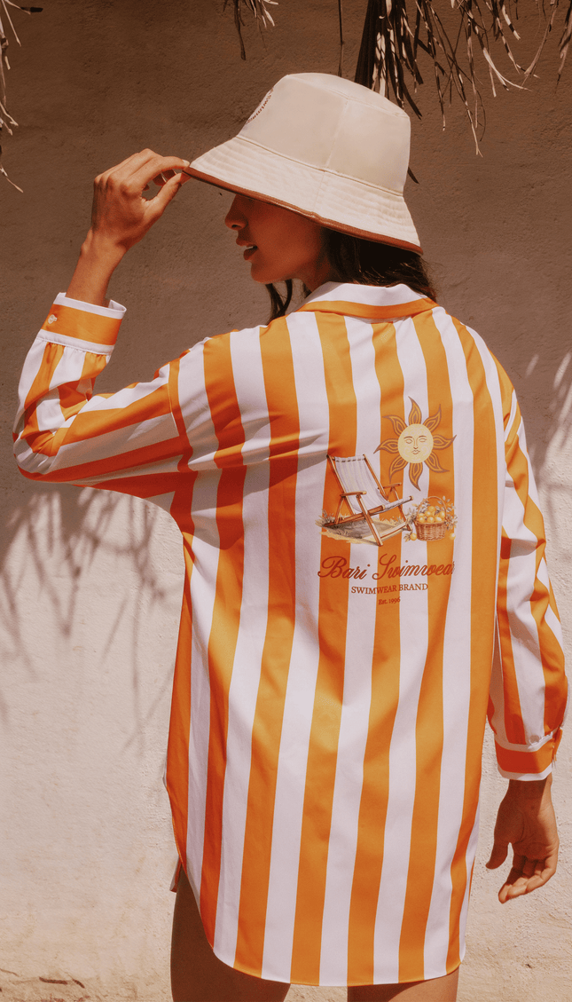 Camisa Manga Larga Rayas, Colección ODISEA - Bari, los mejores trajes de baño y Bikinis. Diseño y tecnología juntos.