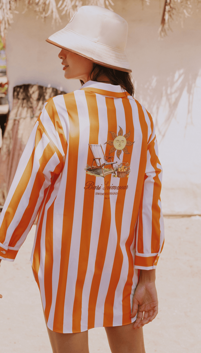 Camisa Manga Larga Rayas, Colección ODISEA - Bari, los mejores trajes de baño y Bikinis. Diseño y tecnología juntos.