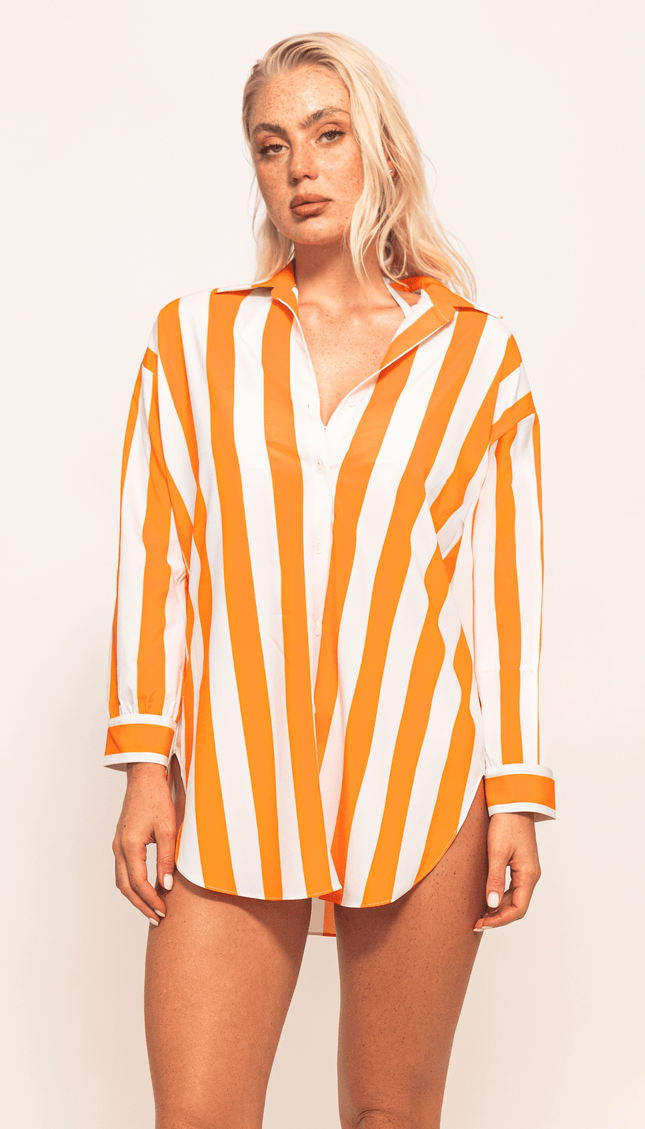 Camisa Manga Larga Rayas, Colección ODISEA - Bari, los mejores trajes de baño y Bikinis. Diseño y tecnología juntos.