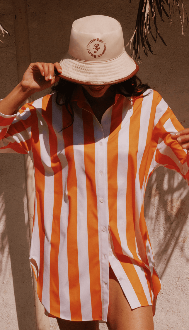 Camisa Manga Larga Rayas, Colección ODISEA - Bari, los mejores trajes de baño y Bikinis. Diseño y tecnología juntos.