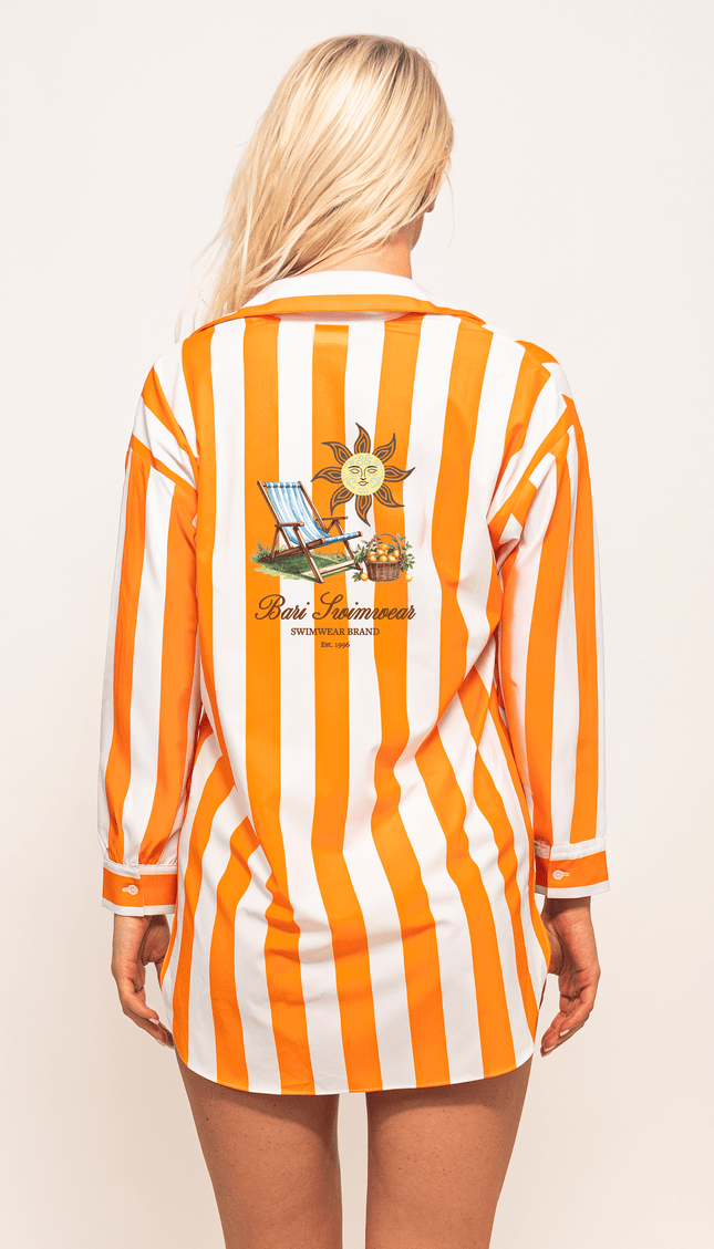 Camisa Manga Larga Rayas, Colección ODISEA - Bari, los mejores trajes de baño y Bikinis. Diseño y tecnología juntos.