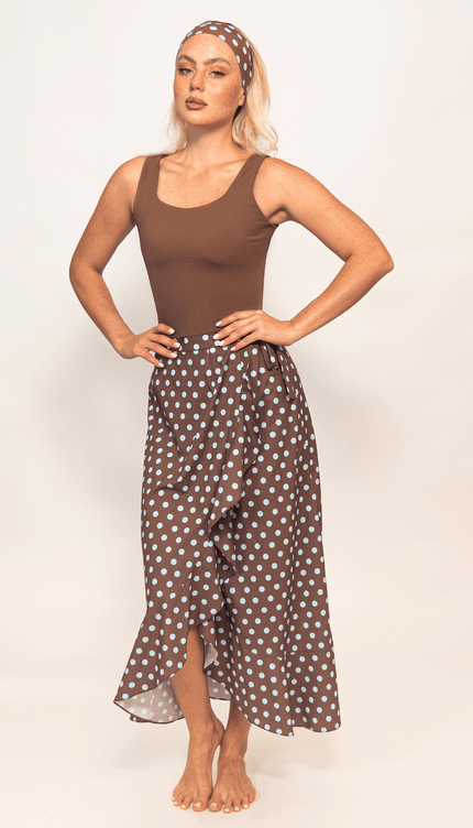 Conjunto Blusa y Falda Polka Dots , Colección ODISEA - Bari, los mejores trajes de baño y Bikinis. Diseño y tecnología juntos.