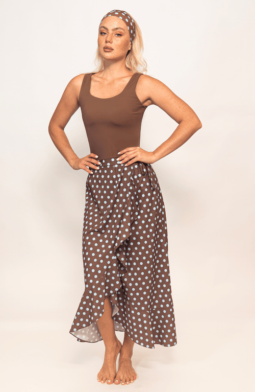 Conjunto Blusa y Falda Polka Dots , Colección ODISEA - Bari, los mejores trajes de baño y Bikinis. Diseño y tecnología juntos.