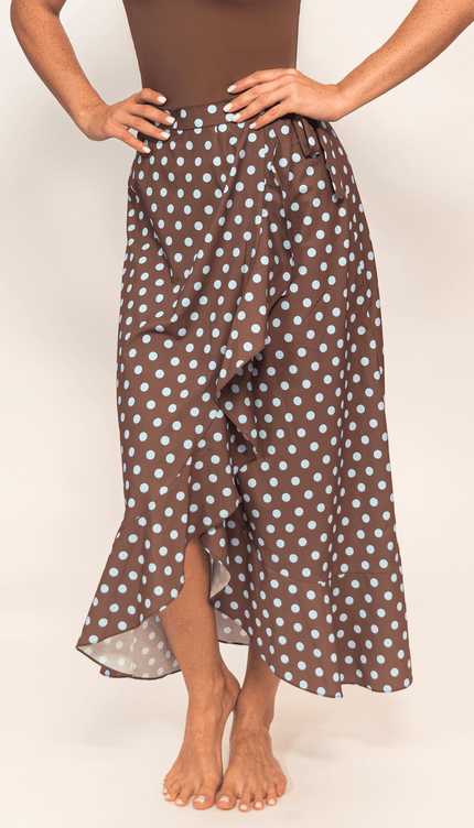 Conjunto Blusa y Falda Polka Dots , Colección ODISEA - Bari, los mejores trajes de baño y Bikinis. Diseño y tecnología juntos.