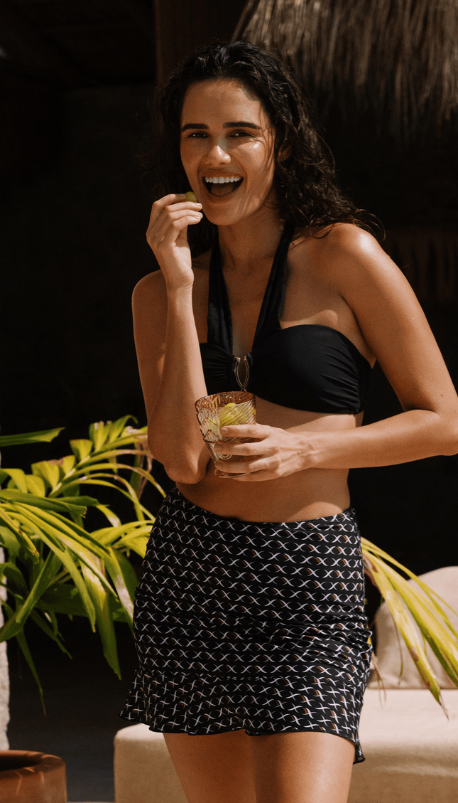 Falda con Panty Cocoa, Colección Pacífico - Bari, los mejores trajes de baño y Bikinis. Diseño y tecnología juntos.