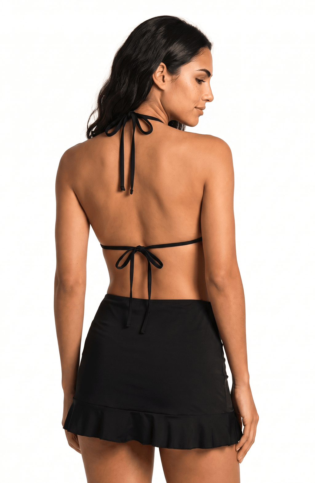 Falda con Panty Negra, Colección Alquimia - Bari, los mejores trajes de baño y Bikinis. Diseño y tecnología juntos.