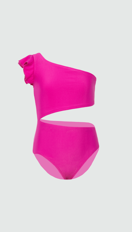 Fucsia Danzante, Completo Niña - Bari, los mejores trajes de baño y Bikinis. Diseño y tecnología juntos.