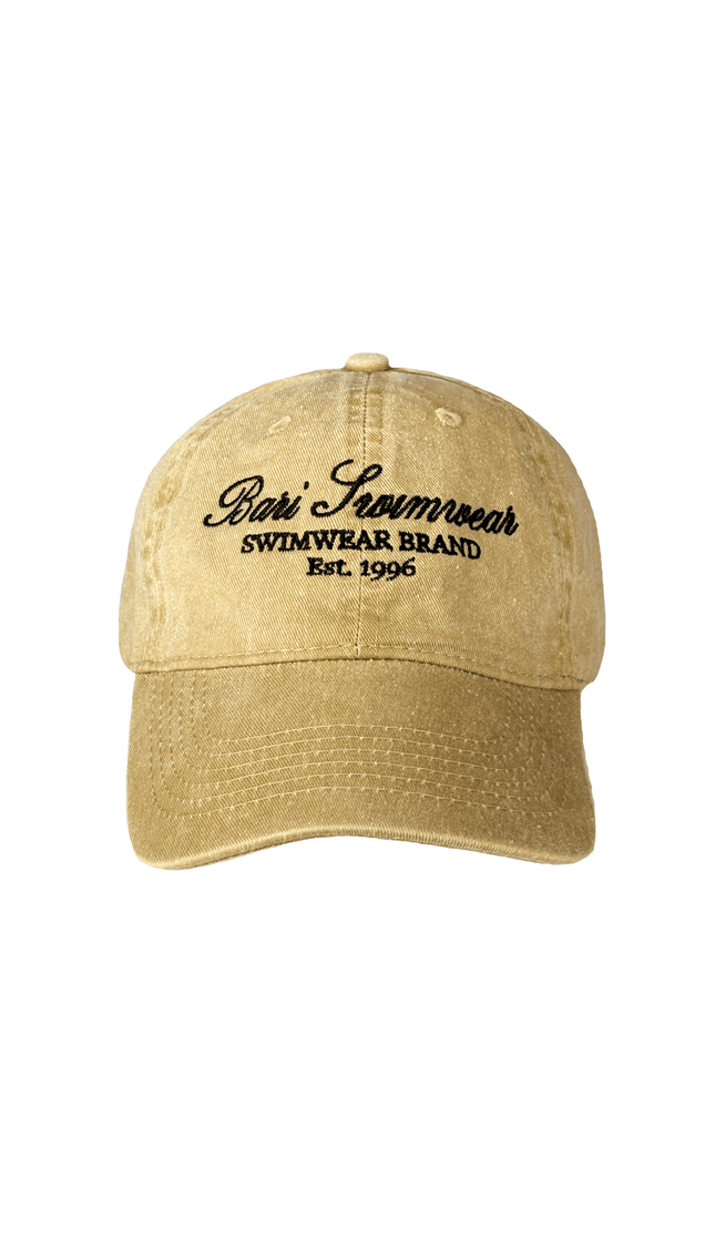 Gorra Beige bordada Arena, Colección Limoncello - Bari, los mejores trajes de baño y Bikinis. Diseño y tecnología juntos.