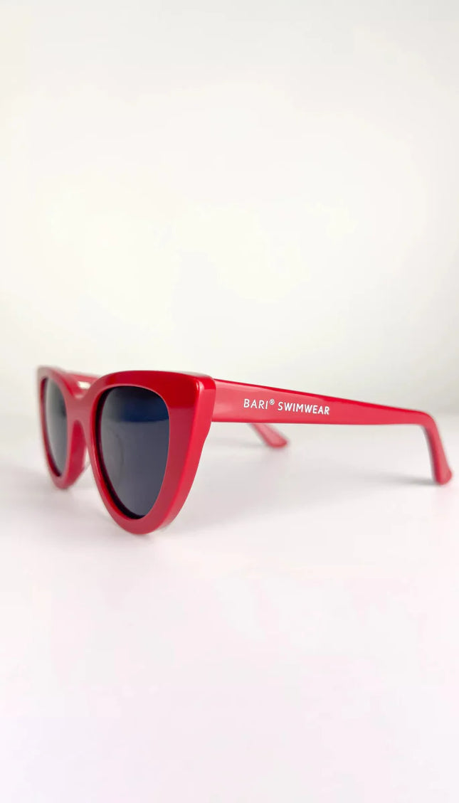 Red Polarized Cat Eye Style Sunglasses