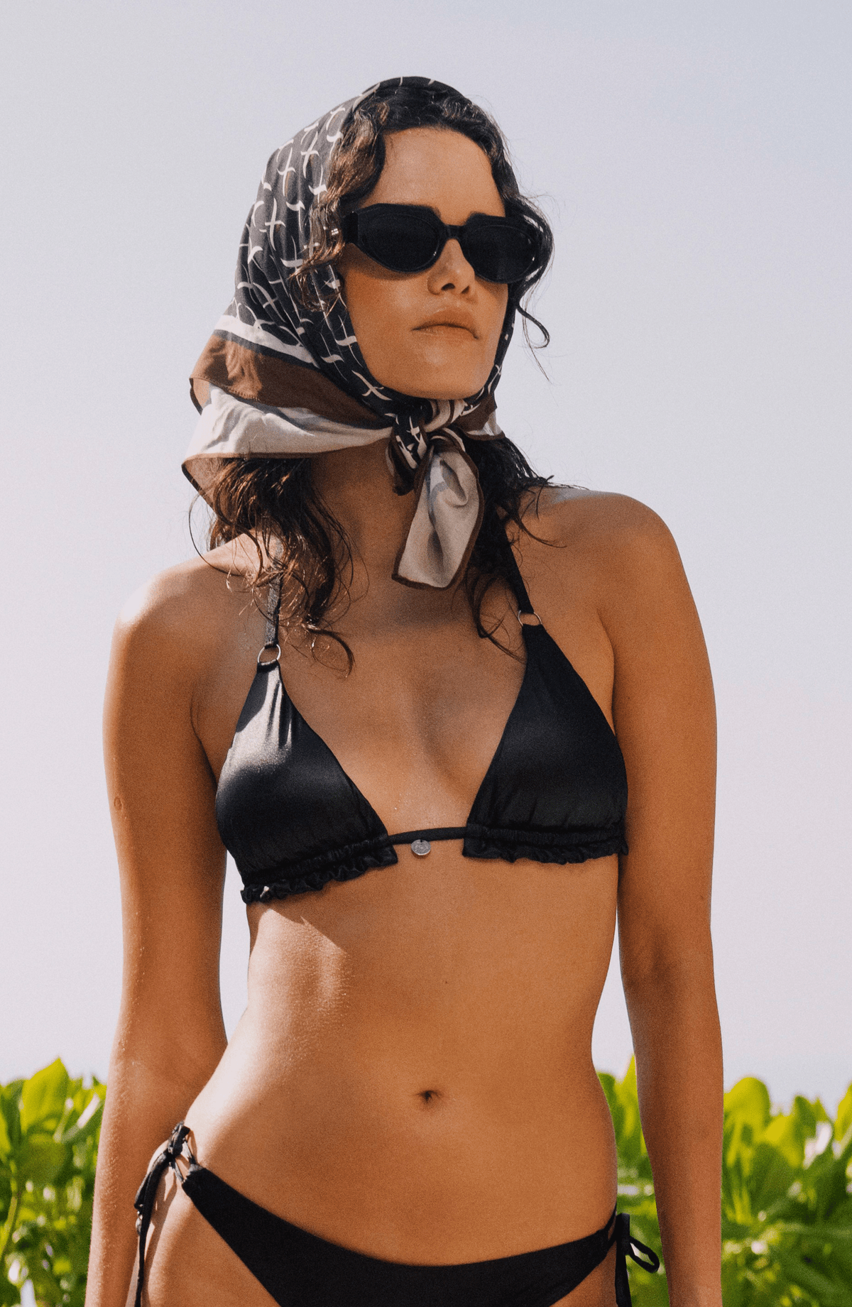 Mascada Estampada Cocoa, Colección Pacífico - Bari, los mejores trajes de baño y Bikinis. Diseño y tecnología juntos.